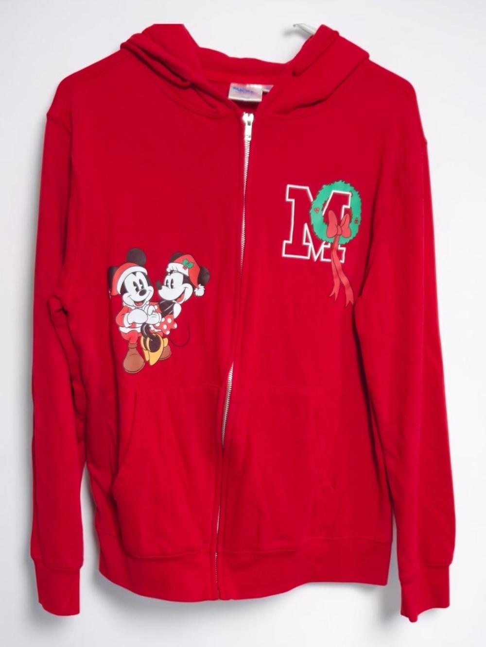 Red Disney Kids' Mickey & Minnie Holiday Zip Hoodie